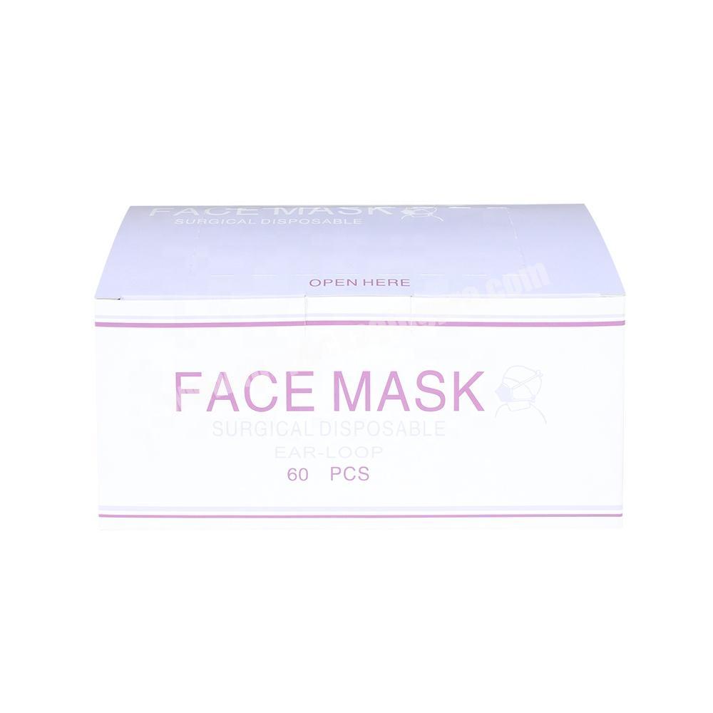 Wholesale Custom Disposable Face Packing Mask Paper Box
