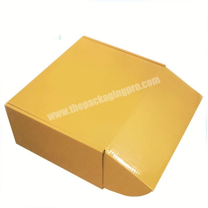 Wholesale custom foldable colored corrugated paper branding lock-tab t-shirt package shipping mailer boxes