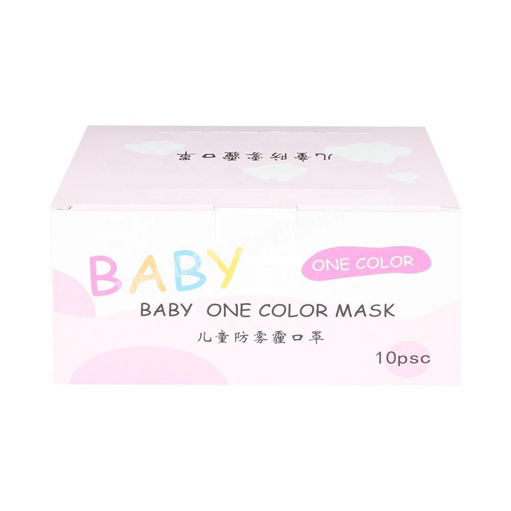 Wholesale Custom Free Design Pink 3ply Face Mask Color Box