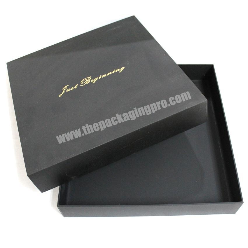 Wholesale custom gift packaging matte black box