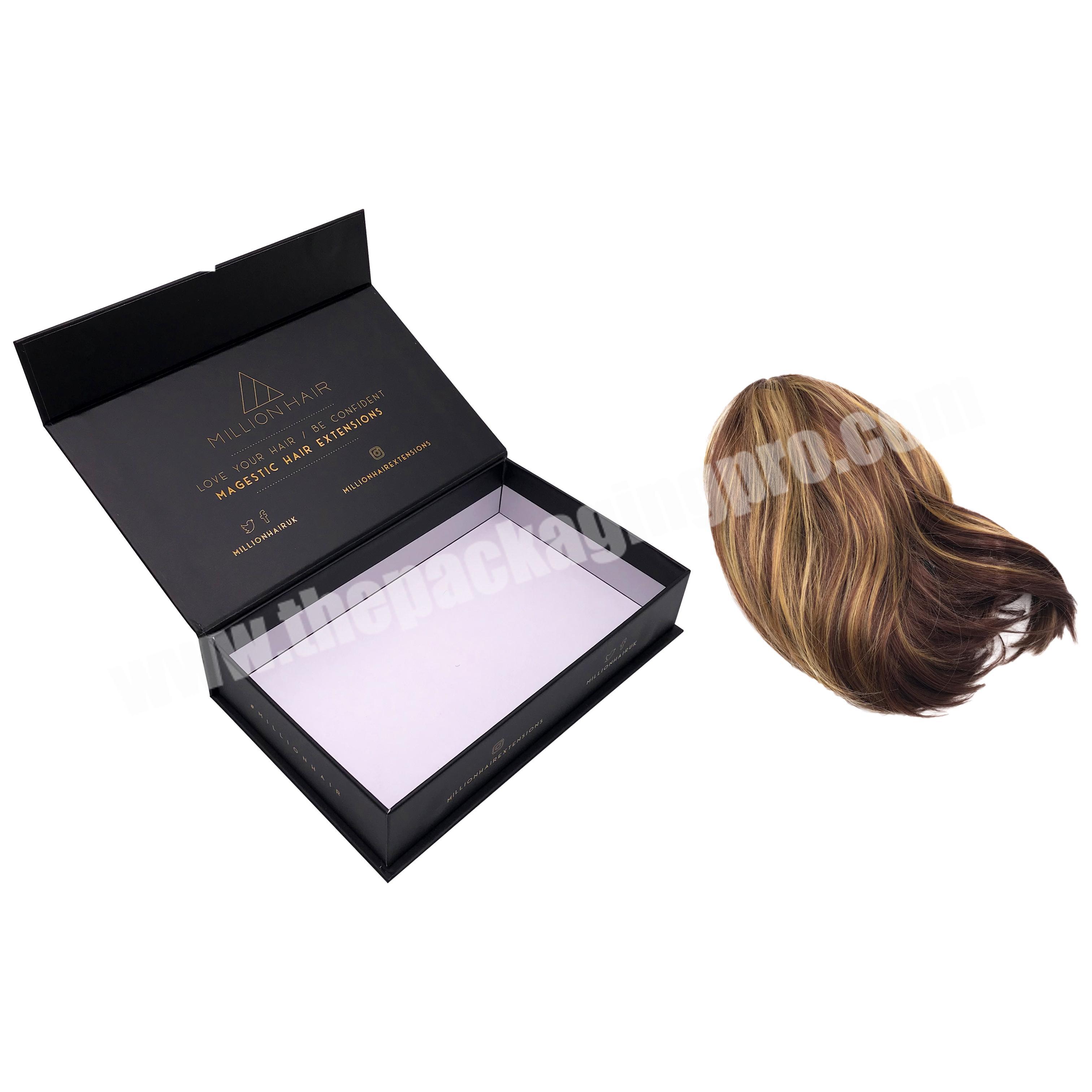 wholesale custom hair extension packaging luxury box custom packaging gift  box