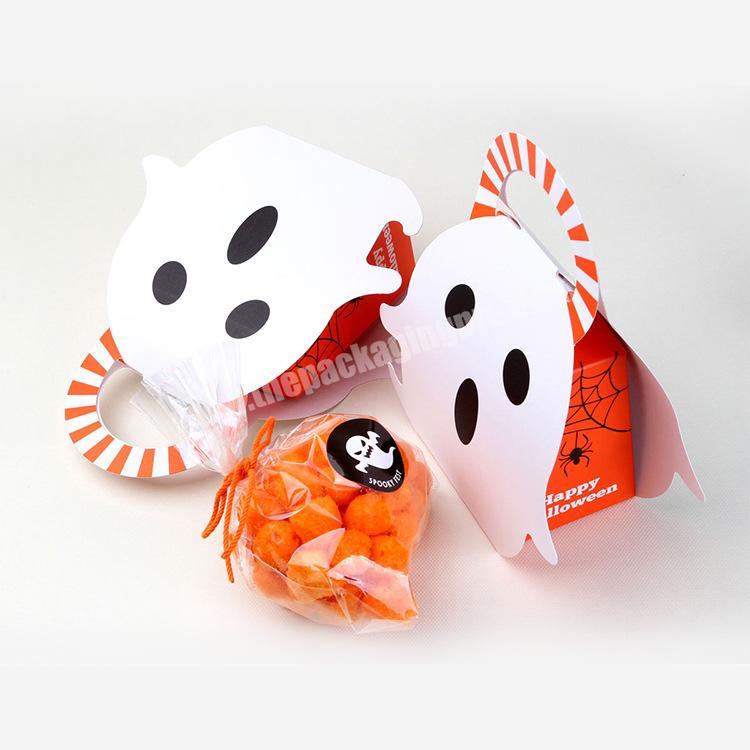 Wholesale custom Halloween party Halloween ghost shape candies paper box paper bag