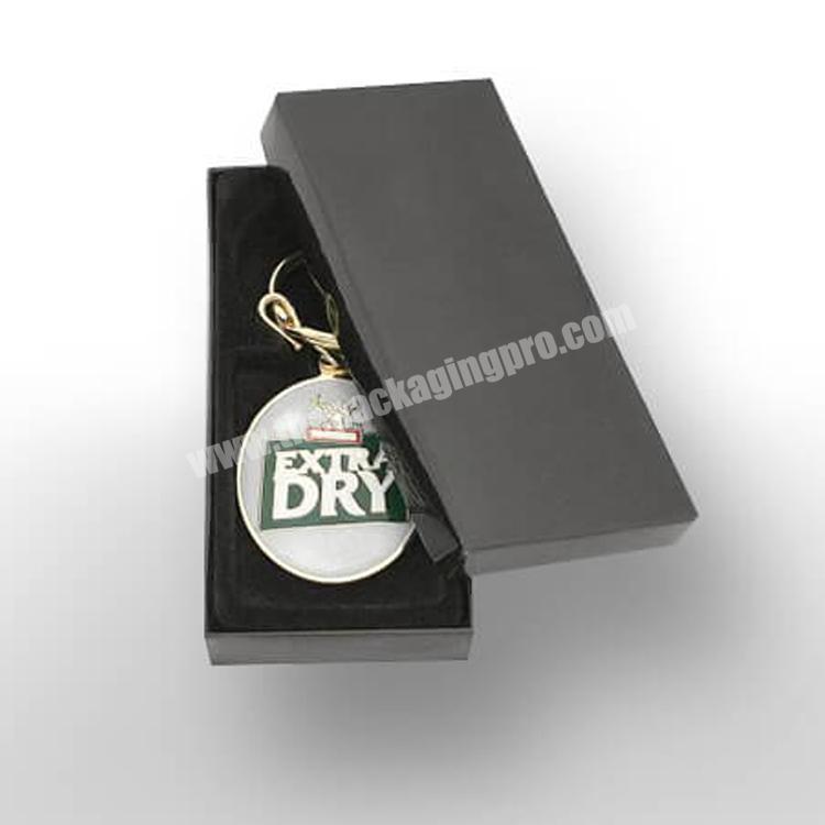 Wholesale custom high quality cardboard lid box keychain key chian packaging box gift box