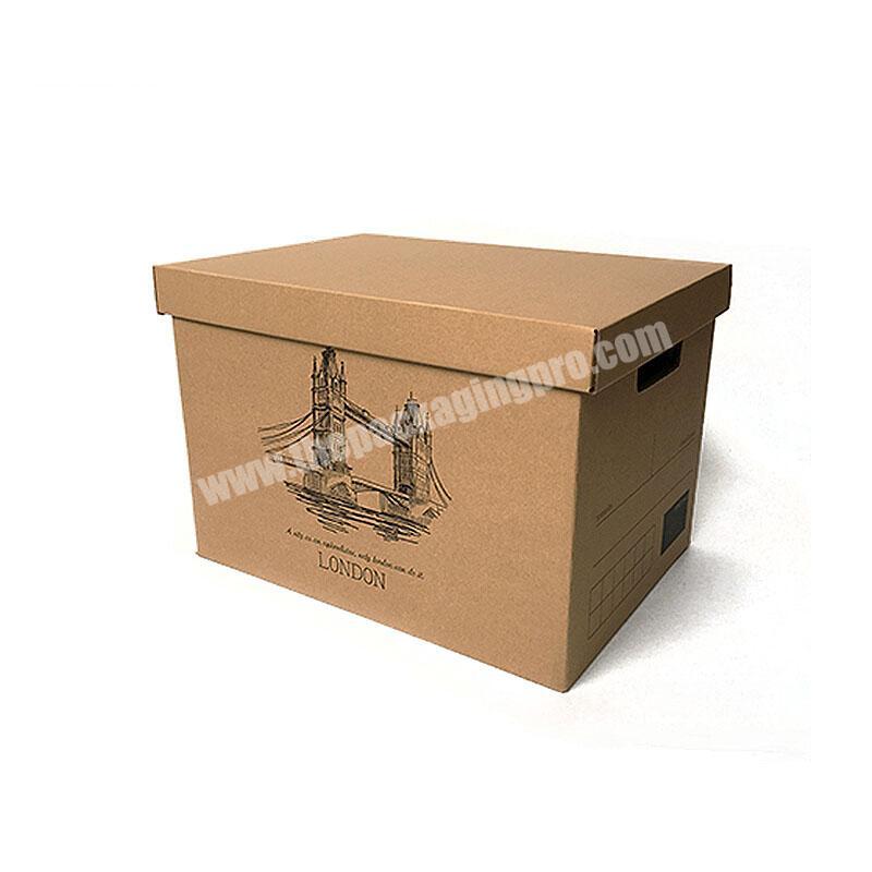 Wholesale Custom High Quality Rigid Recycle Carton Storage Box for Moving Shipping Air-drop box