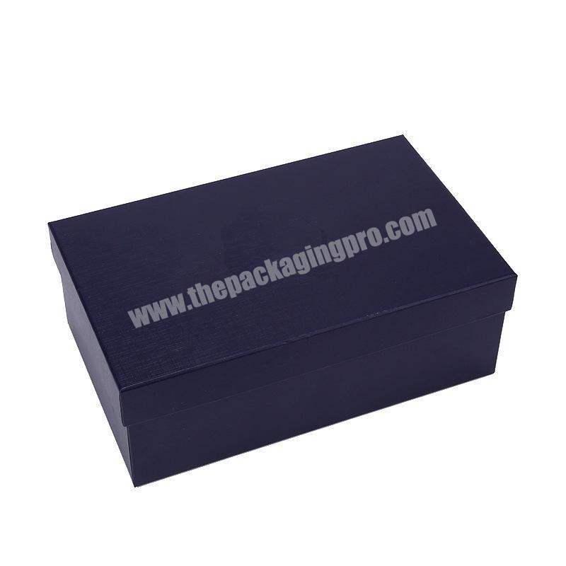 wholesale custom kraft luxury recycled cardboard storage black design paper packaging shoe box with logo