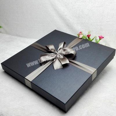 Wholesale Custom Lid and Base Cardboard Paper Ribbon Gift Box