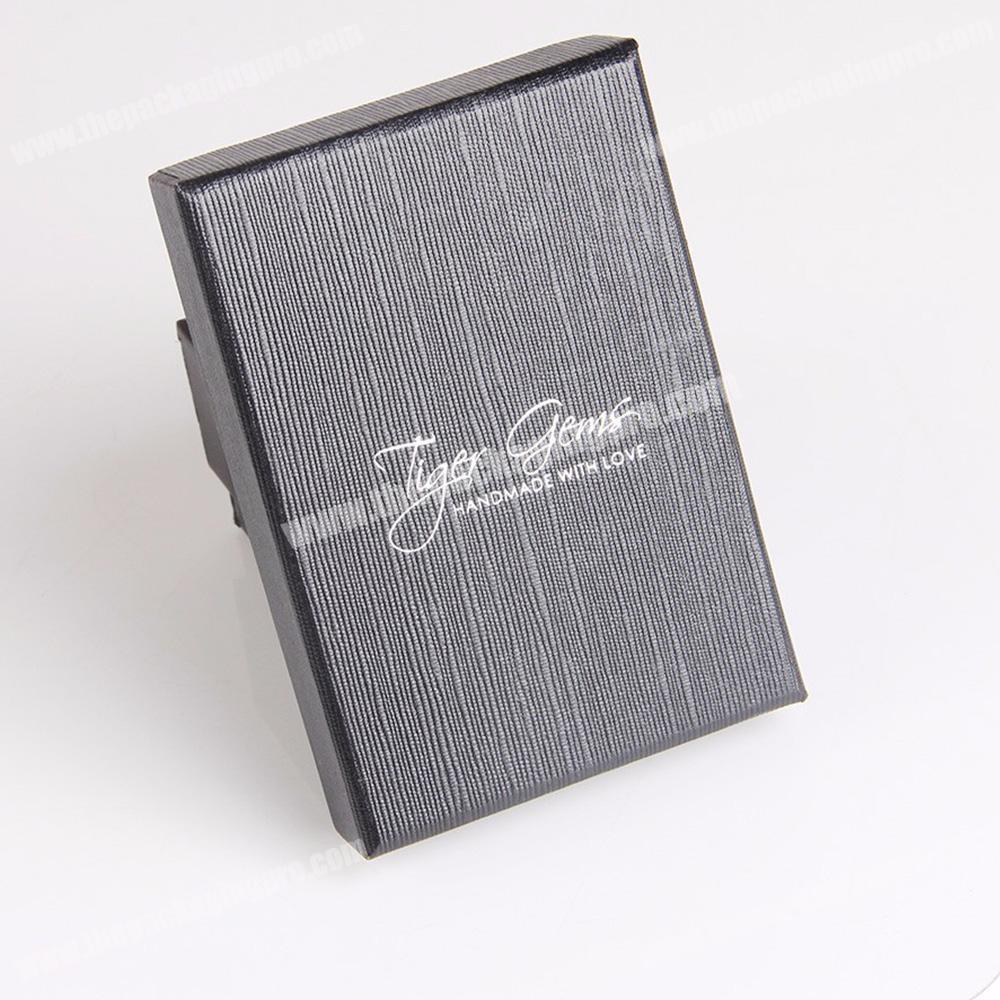 wholesale custom logo black fancy paper cardboard gift box with lid