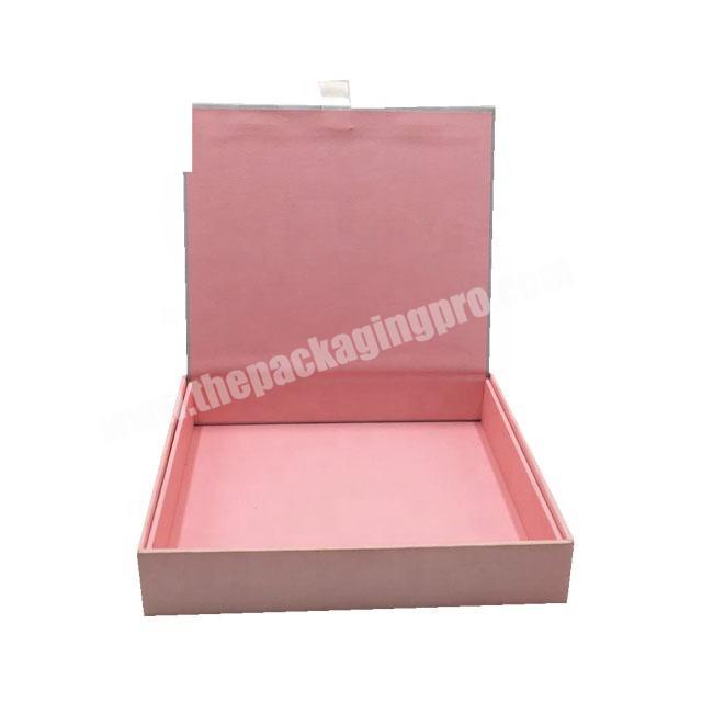 Wholesale Custom Logo Cardboard Paper Luxury Hot Stamping Pink Valentine Creative Gift Box