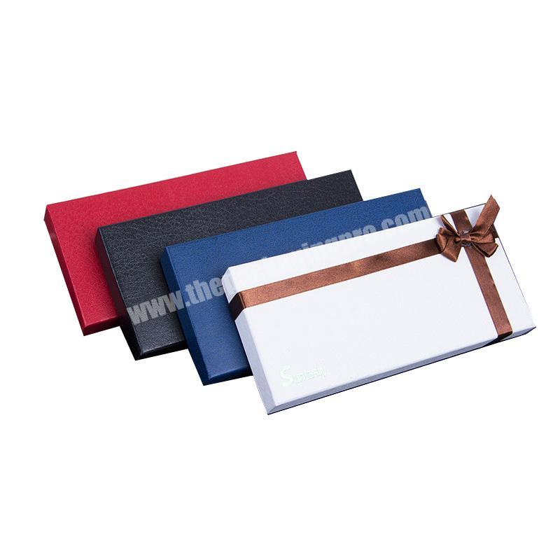 Wholesale Custom Logo Cardboard Paper Ribbon Gift Packaging Box