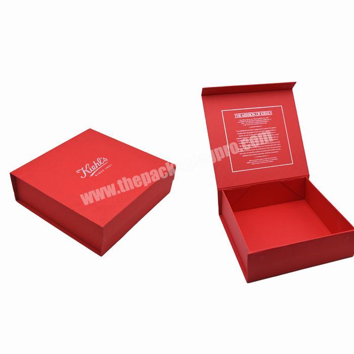 Wholesale custom logo clamshell magnetic closure rigid cardboard foldable packaging boxes for women's dress handbag