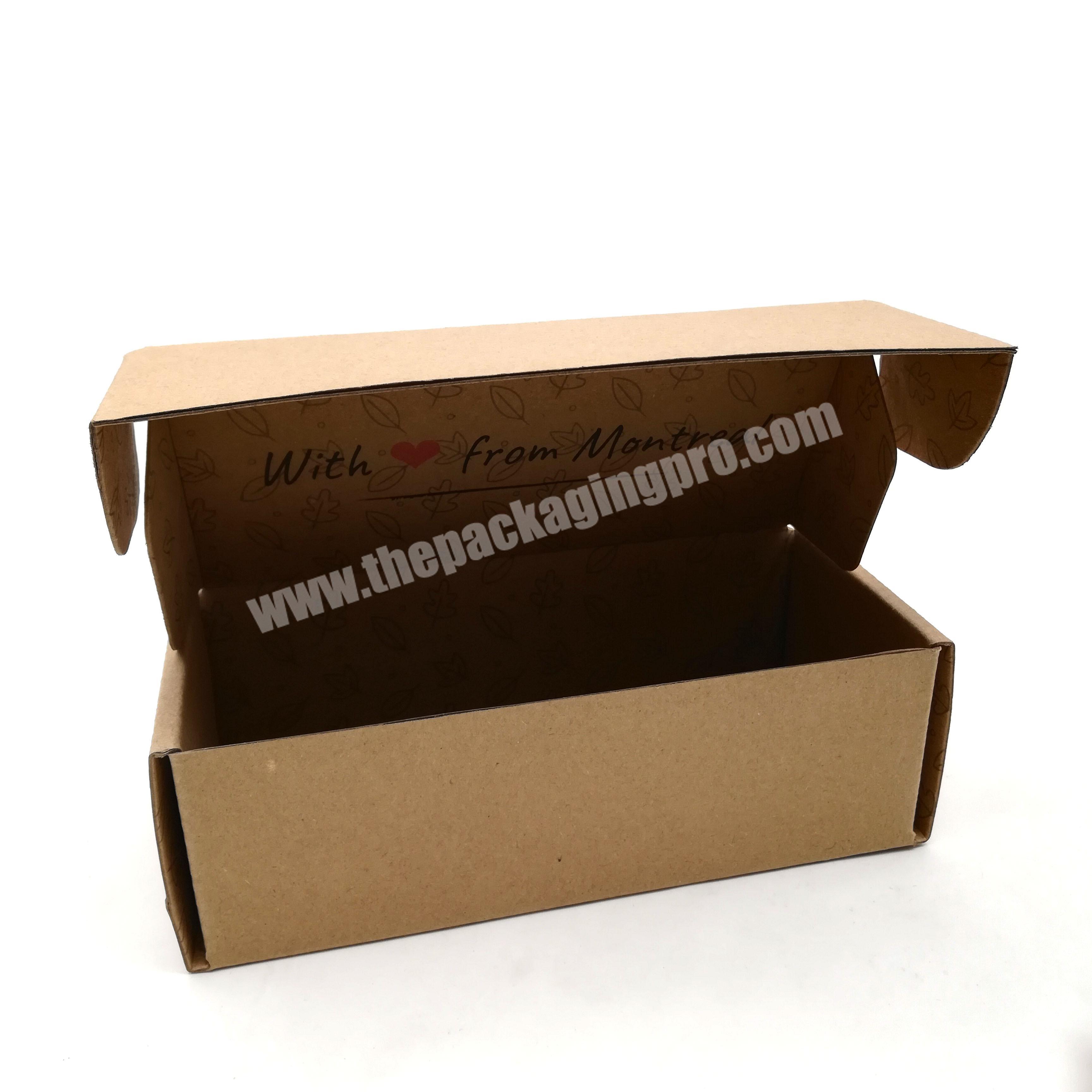 Wholesale custom logo corrugated paper product shipping box brown folding kraft packaging box