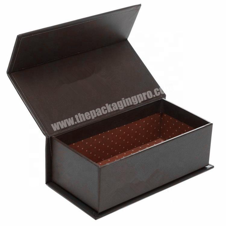Wholesale Custom Logo Flip Black Packing Luxury Magnetic Gift Box