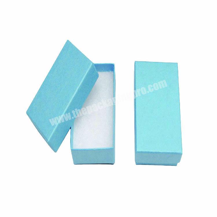 Wholesale custom logo foiled rigid fancy lid and base boxes with foam insert for Bracelets and Necklace packaging