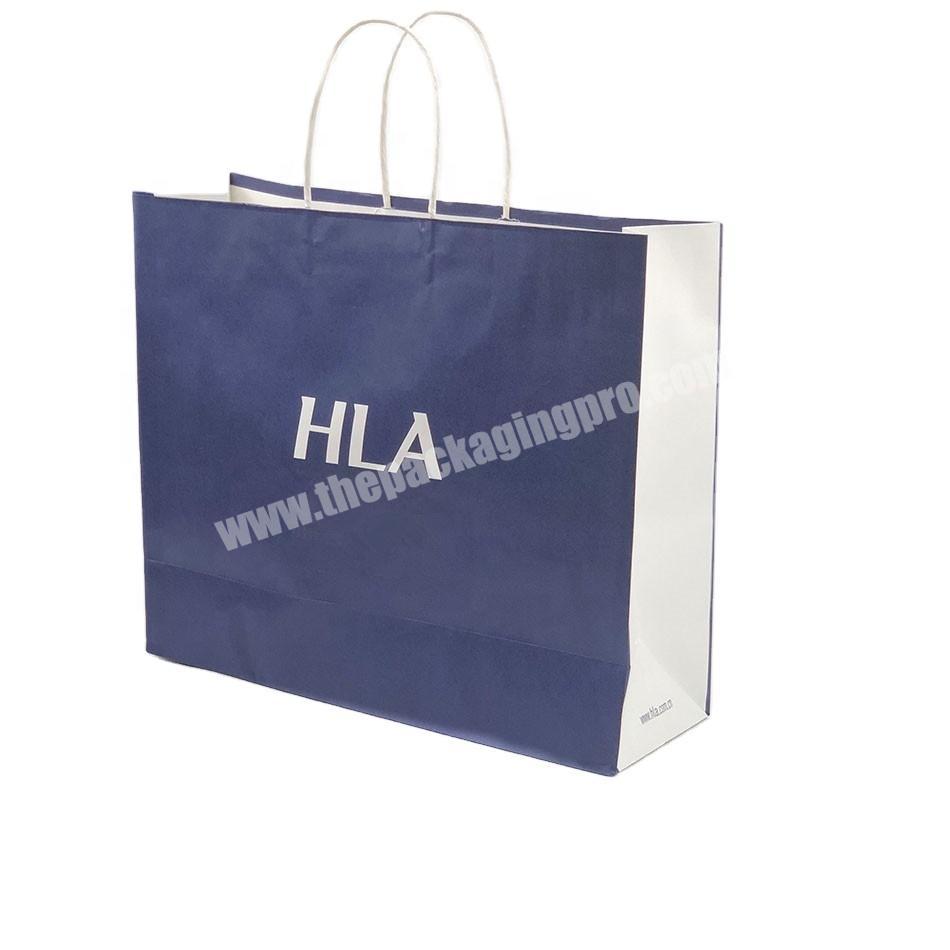 Wholesale Custom Logo Full Printing Clothing Packaging White Kraft Paper Bag