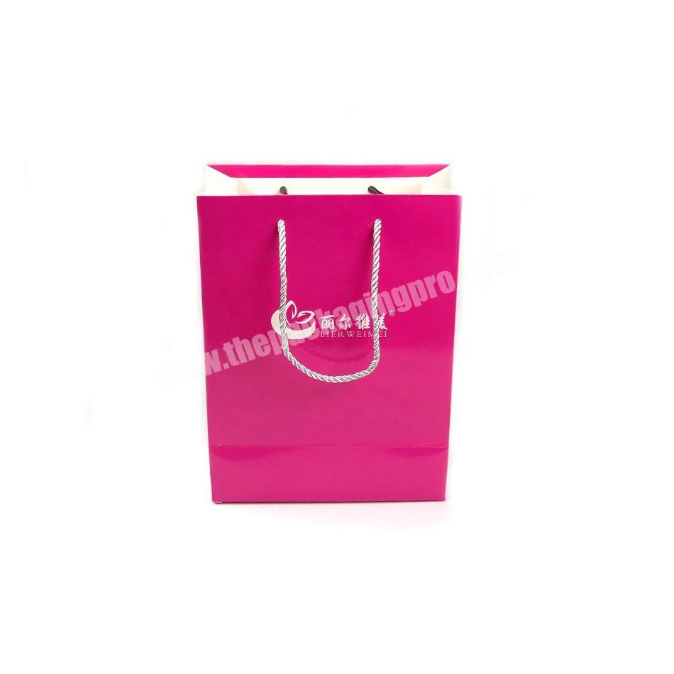 Wholesale Custom Logo Full Printing White Paper Packaging Gift Paper Bag For Promotion