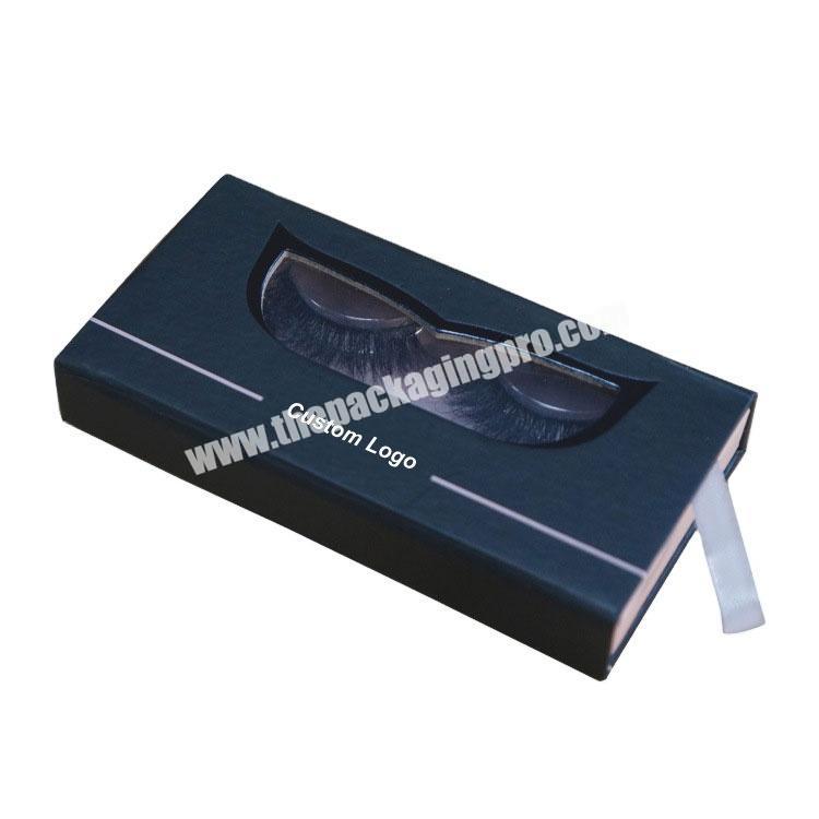 Wholesale Custom Logo Luxury Black Empty Square Eyelash Extension Magnetic Paper Packaging Box