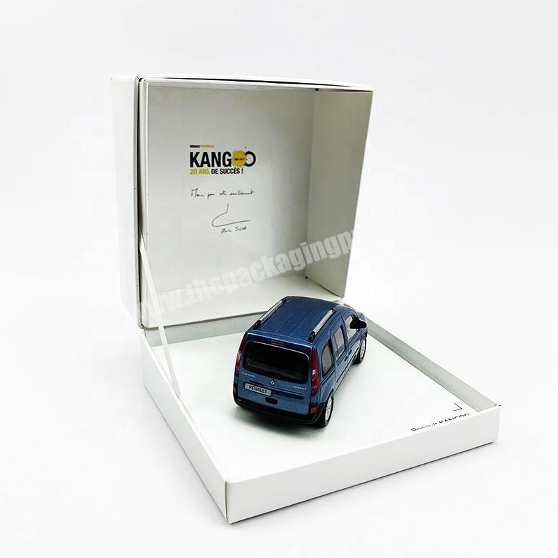 Wholesale custom logo luxury book shape white paper car model packaging gift box