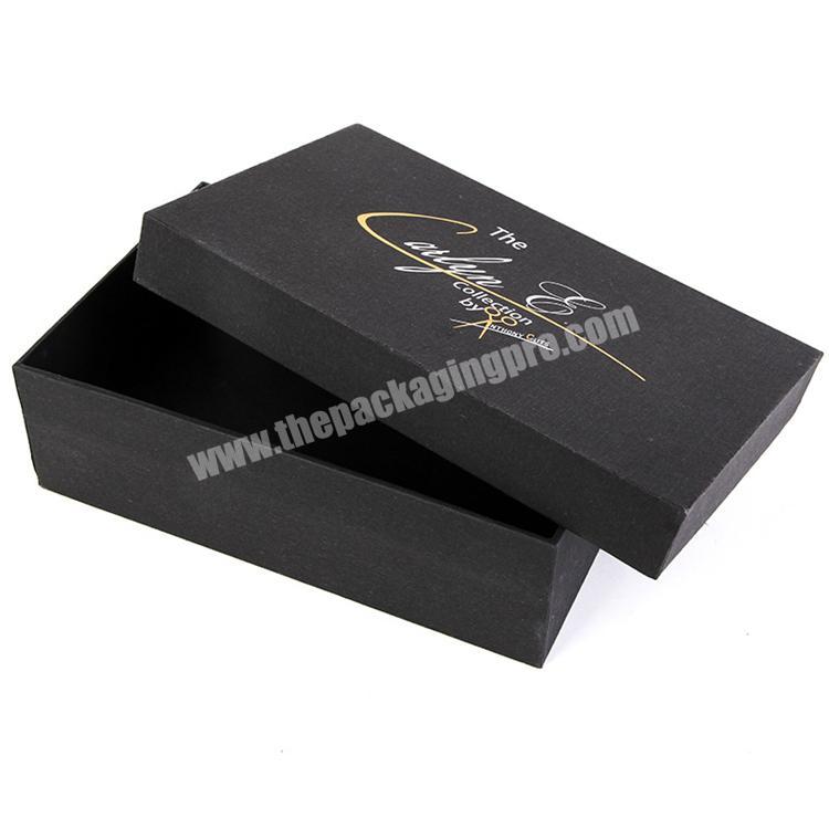 Wholesale Custom Logo Luxury Rigid Hard Paper Black Shoes Packaging Box with Lids
