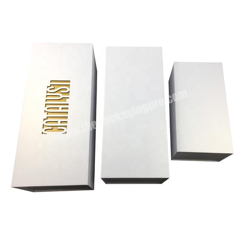 Wholesale Custom Logo Premium Luxury White folding Cardboard Paper  box  magnetic Gift box Wig Hair Clothes Magnetic Packaging