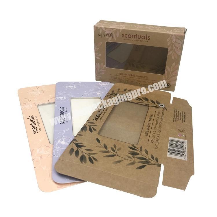 wholesale custom logo printed cardboard homemade handmade gift packaging kraft  paper soap box with window