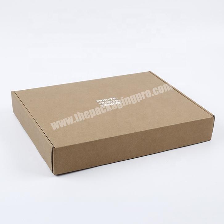Wholesale Custom Logo Printed Recycled Corrugated Shipping Cardboard Kraft Paper Packaging Box for Garment Clothing