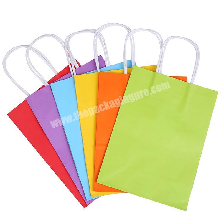Wholesale Custom Logo Printed Shopping Gift Wrapping Color Paper Bag Bag