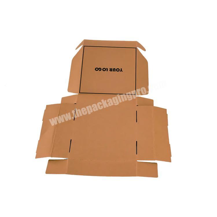 Wholesale custom logo  printing eco friendly  folding corrugated shipping box for clothing