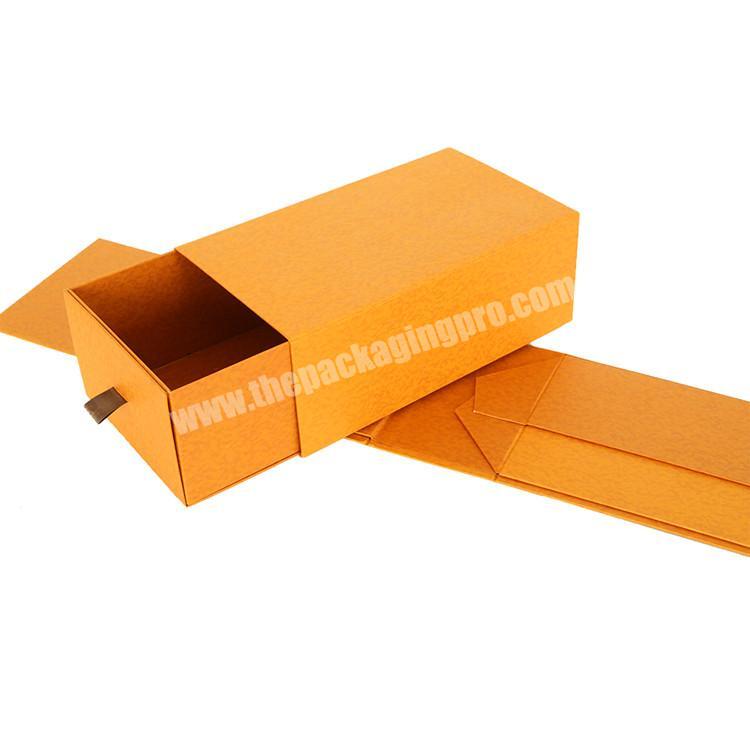 Wholesale Custom Logo Printing Orange Packaging Paper Boxes with Drawer