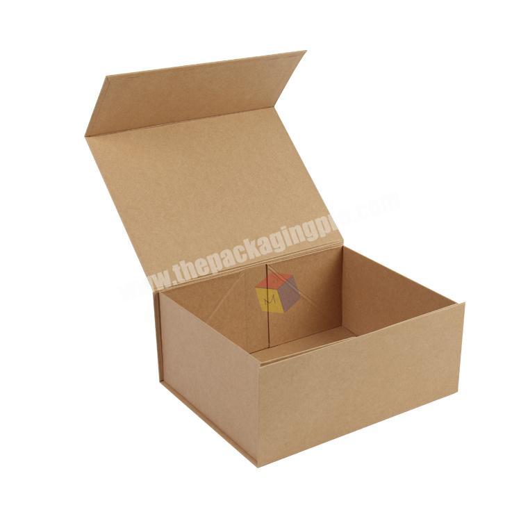 wholesale custom logo rigid kraft paper hamper gift box