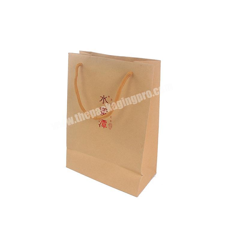 Wholesale Custom Logo Size Brown Kraft Paper Bag For Tea Packing