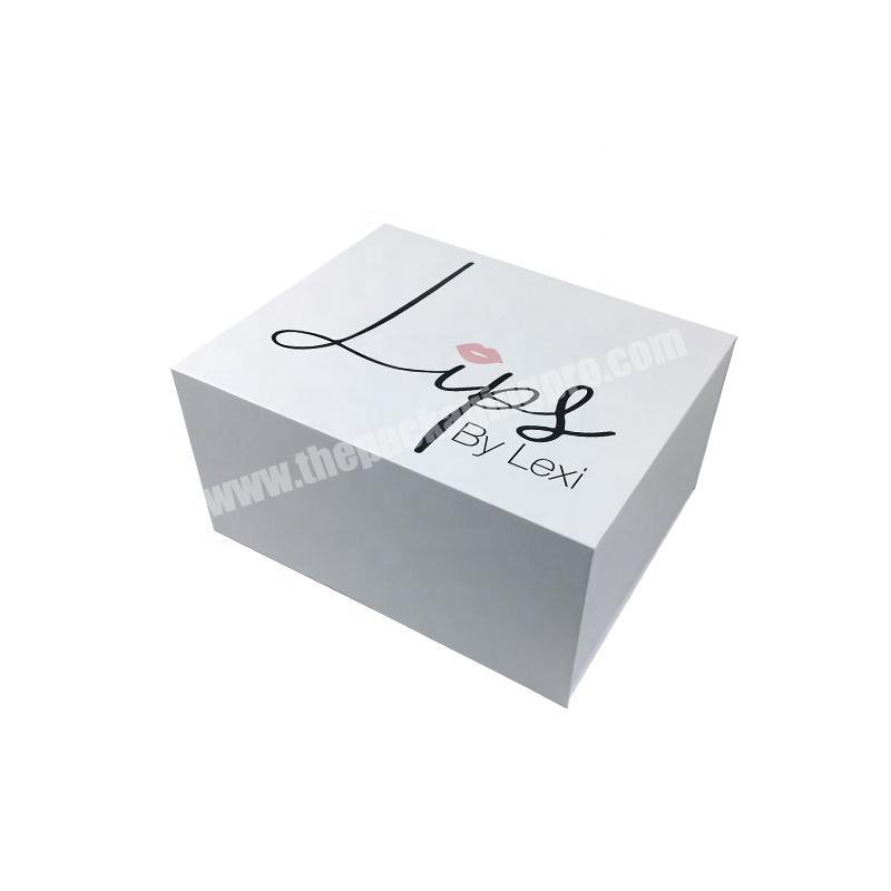 Wholesale Custom Logo Size Cardboard magnetic folding box Packaging chocolate wine with magnet folding box