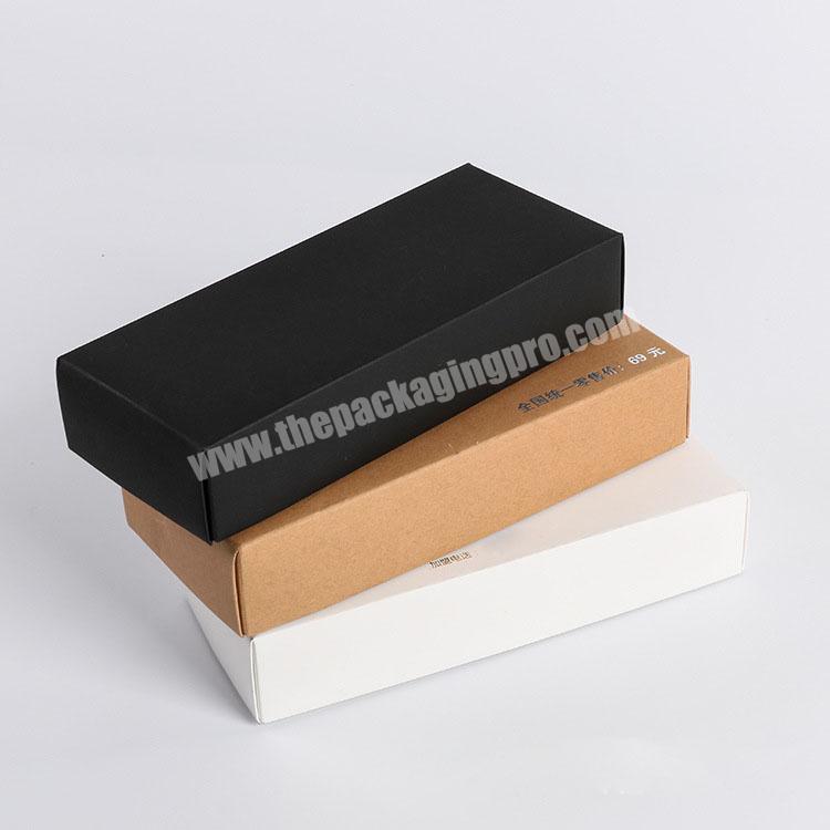 Wholesale custom luxury printed black rigid cardboard paper small white folding cosmetic 3d gift plain box custom packaging