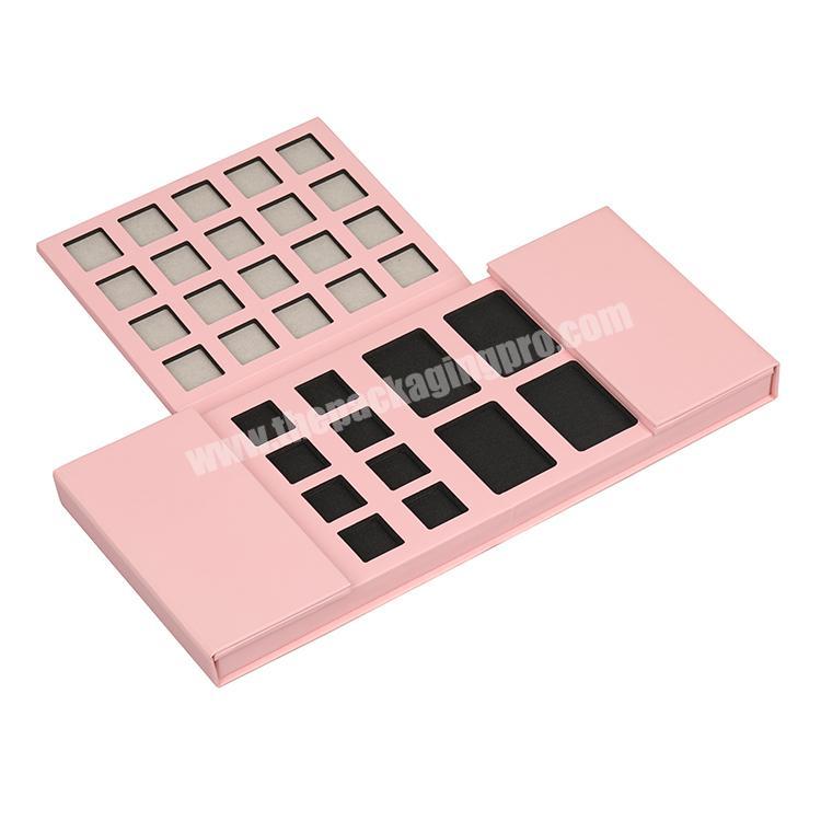 Wholesale Custom Made Big Bright Cheap Bright Pink Eyeshadow Makeup Palette Box Custom Made