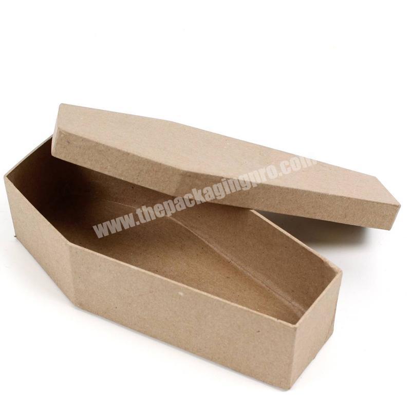 Wholesale Custom Made halloween Mini Craft Paper Cardboard Coffin Shaped Style Decoration Packaging Gift Favor Box