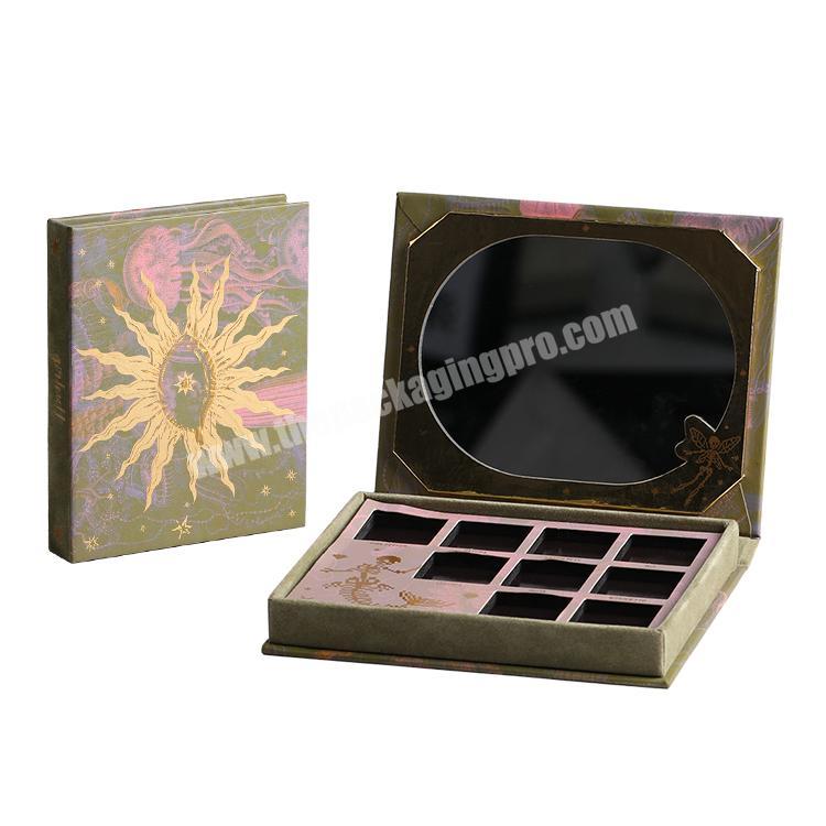Wholesale Custom Paper Cardboard 9 Color Palette Eyeshadow for Empty Eye Shadow Palette Box