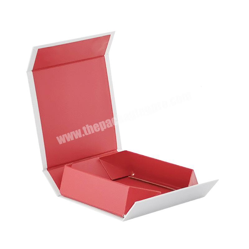 Wholesale custom pink foldable magnetic closure gift boxes cardboard box with print logo
