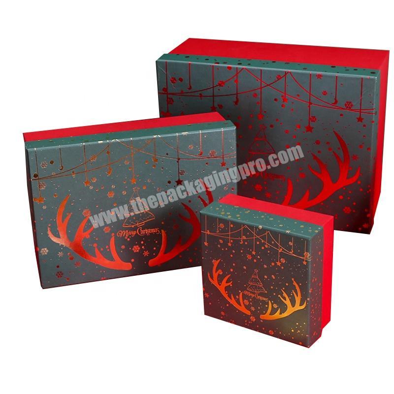 wholesale custom print gold foil hot stamp christmas candy paper boxes