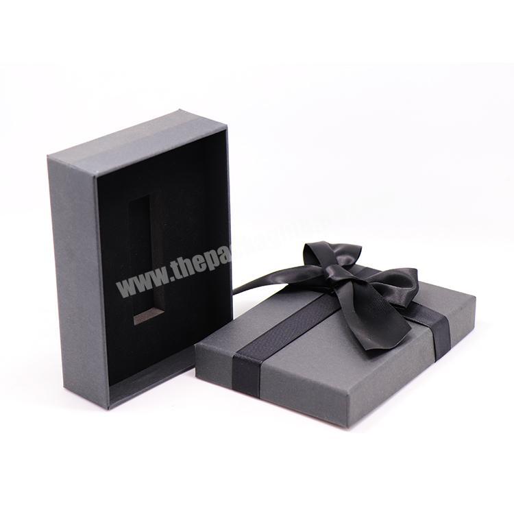 Wholesale Custom Print Paper Packaging Gift Boxes Lid And Base Box With Ribbon