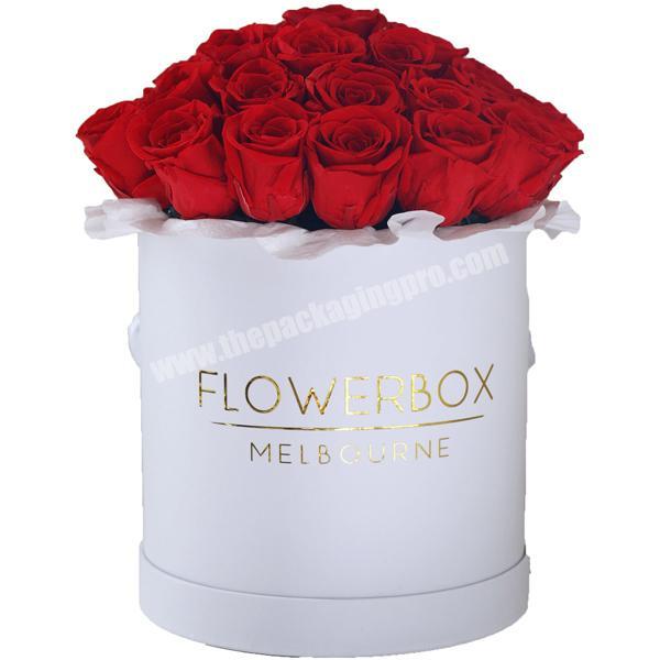 Wholesale custom print round flower shipping box cardboard boxes for flowers luxury custom