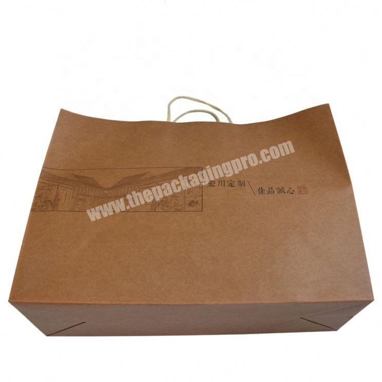 Wholesale Custom Printed Brown RedWhite Kraft Gift Craft Shopping Paper Bag