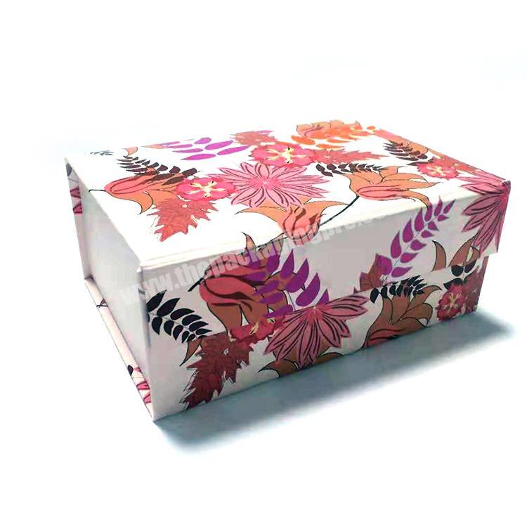 Wholesale custom printed cardboard gift packing magnetic closure gift paper box