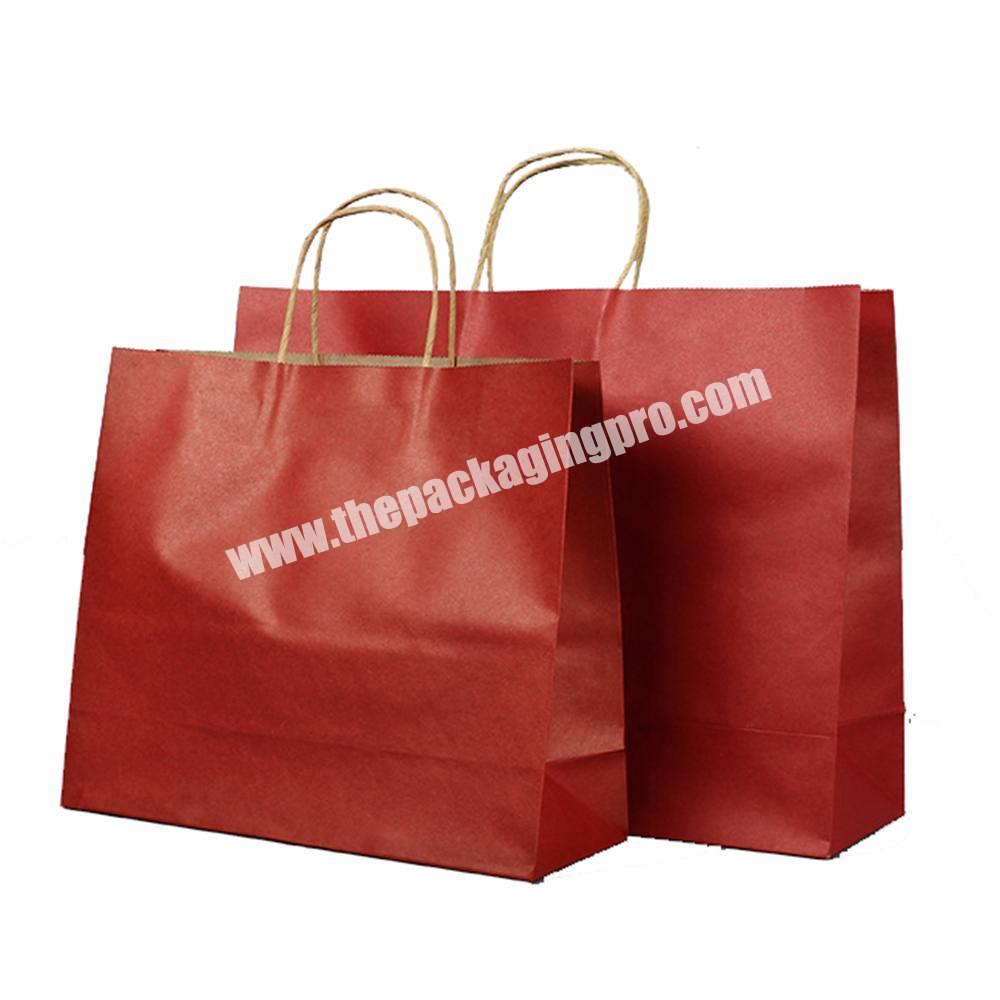 Wholesale Custom Printed Gift Recycled Kraft Shopping Paper Bag