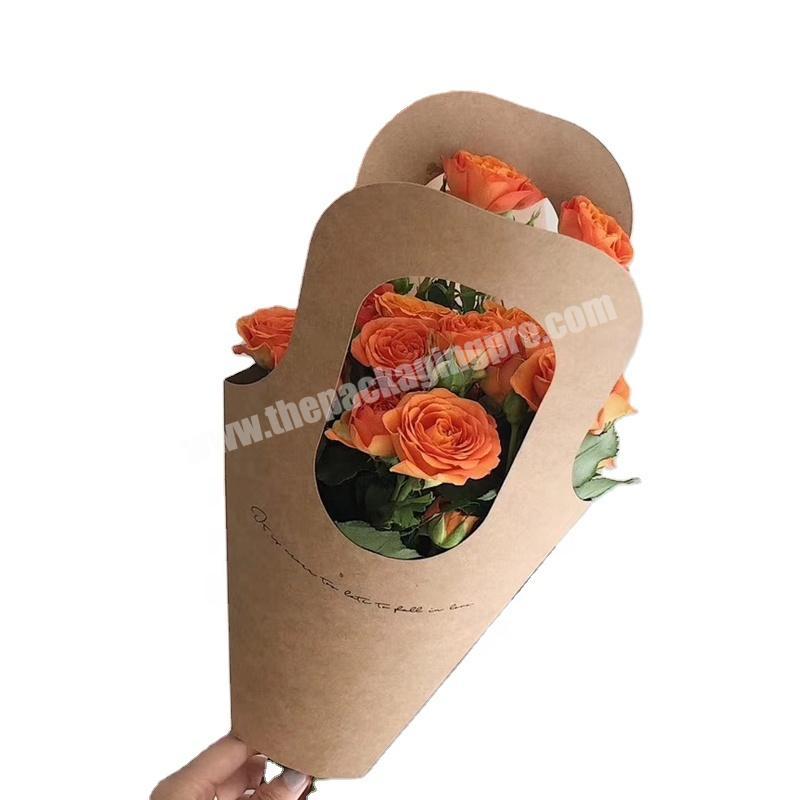 Wholesale Custom Printed Kraft Foldable Shopping Flower Paper Bag