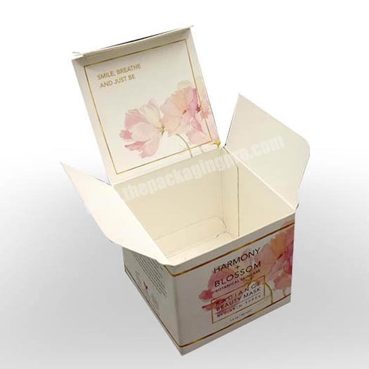 Wholesale custom printed paper luxury face cream packaging box