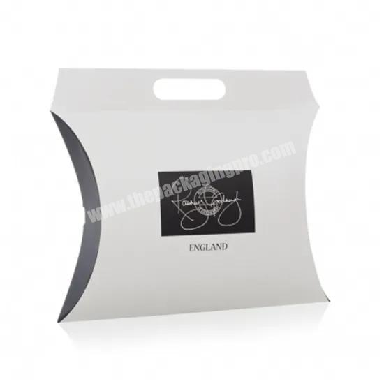 Wholesale Custom Printed Pillow Paper Packaging Box with Die Cut Handle