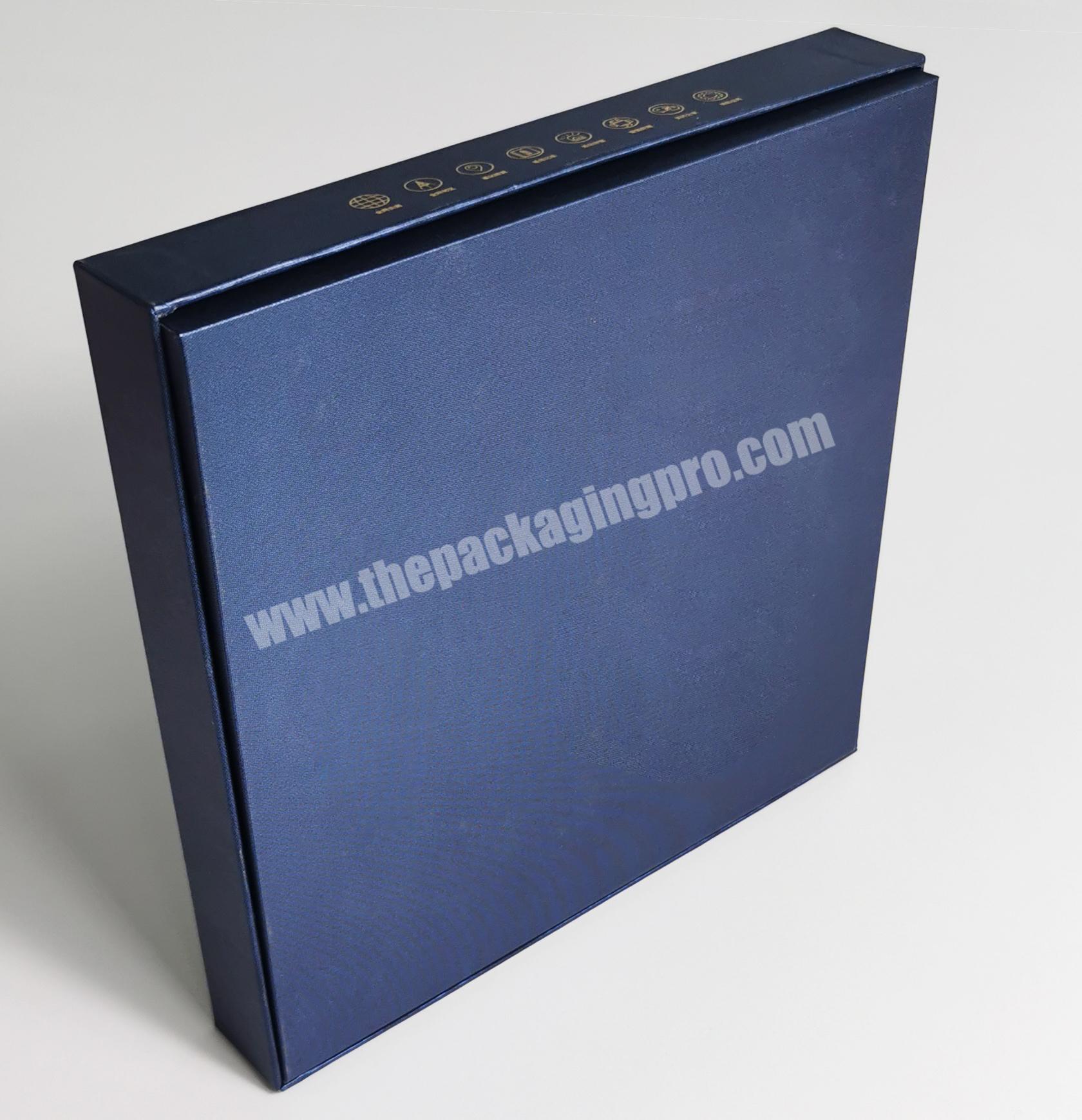 Wholesale custom printed purple blue square Packaging gift box