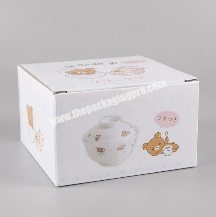 Wholesale Custom Printed Tableware Packaging Bowl Cardboard Corrugated Packaging Box