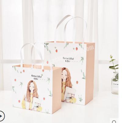 Wholesale Custom Printed Your Own Logo Gift Shopping Paper Bag With Ribbon Handles