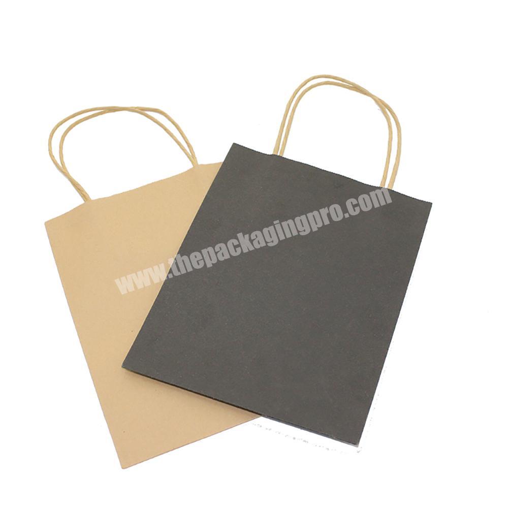 Wholesale Custom Printed Your Own Logo White Brown Kraft Gift Craft Shopping Paper Bag With Ribbon Handles