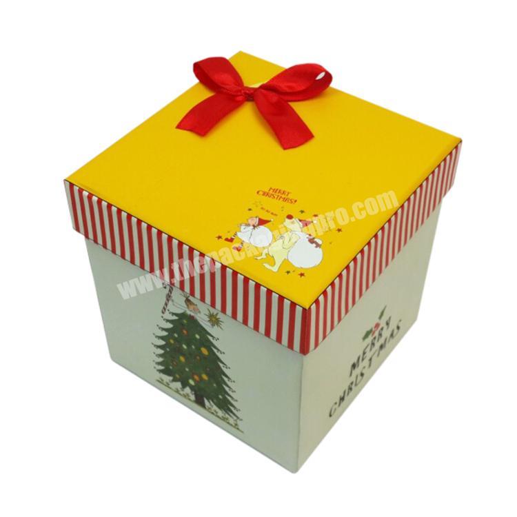 Wholesale Custom Printing Small Square Christmas Handmade Gift Box